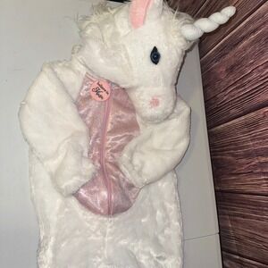 Dream Play Imagine Unicorn Costume Jumpsuit White Pink 4T Believe in Magic Plush